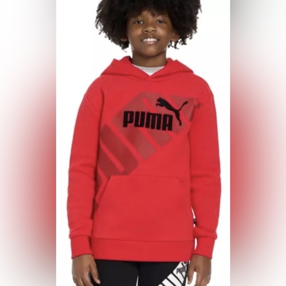 Puma Other - PUMA Red Athletic Hoodie Sweatshirt Youth L(14-16)